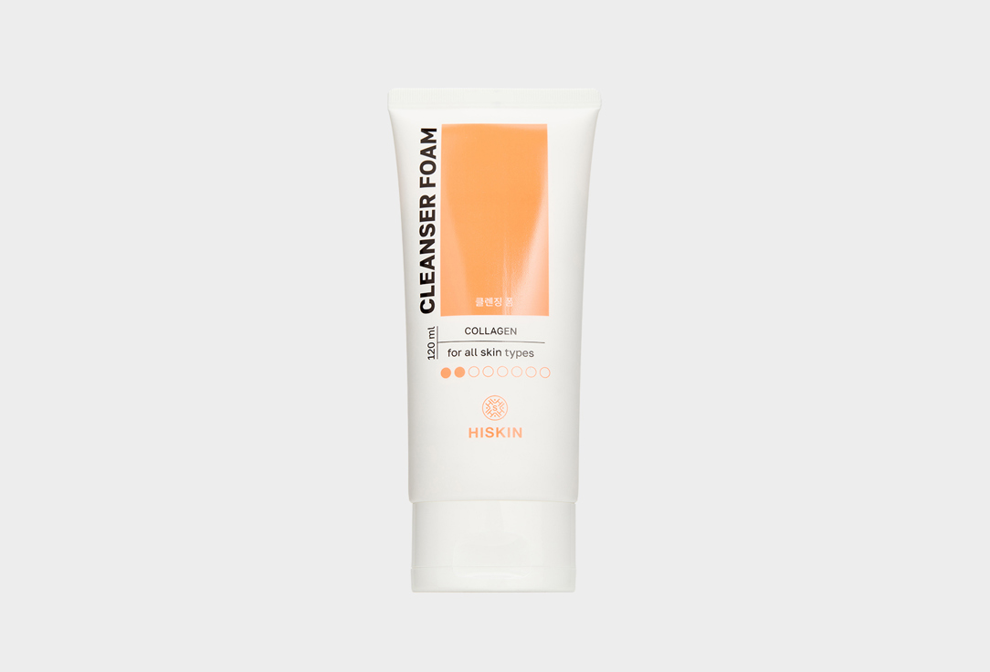 Hiskin Пенка для умывания с коллагеном Cleanser Foam with Collagen 120 мл