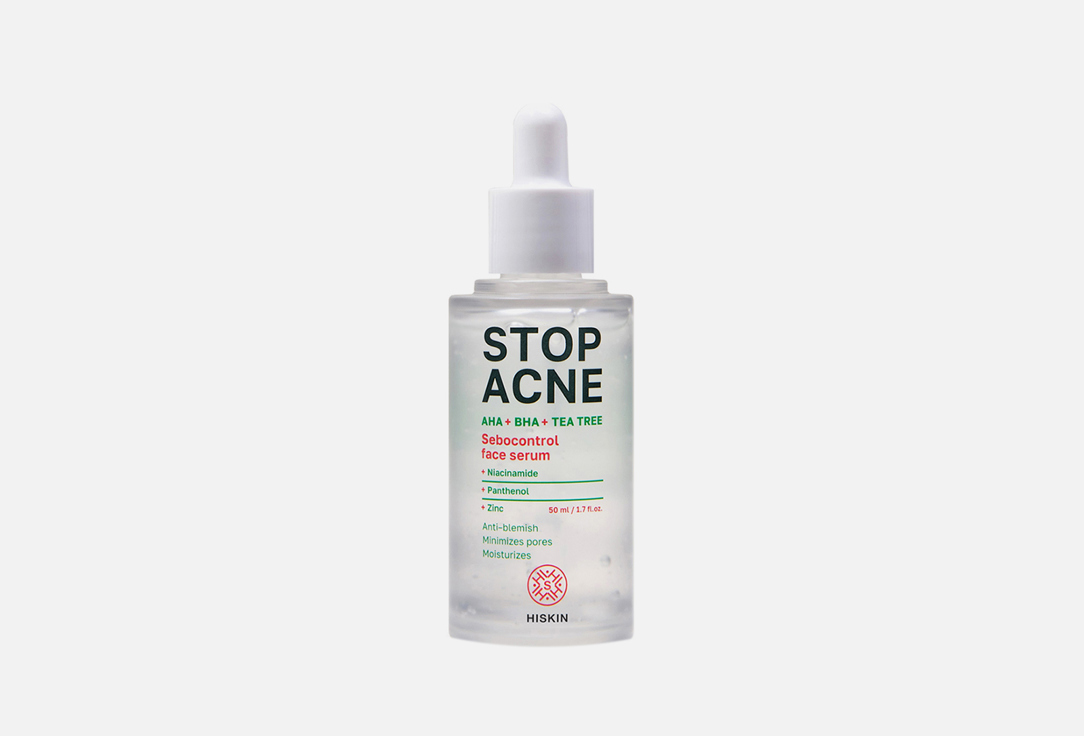 Hiskin Сыворотка для лица AHA + BHA + TEA TREE STOP ACNE 50 мл