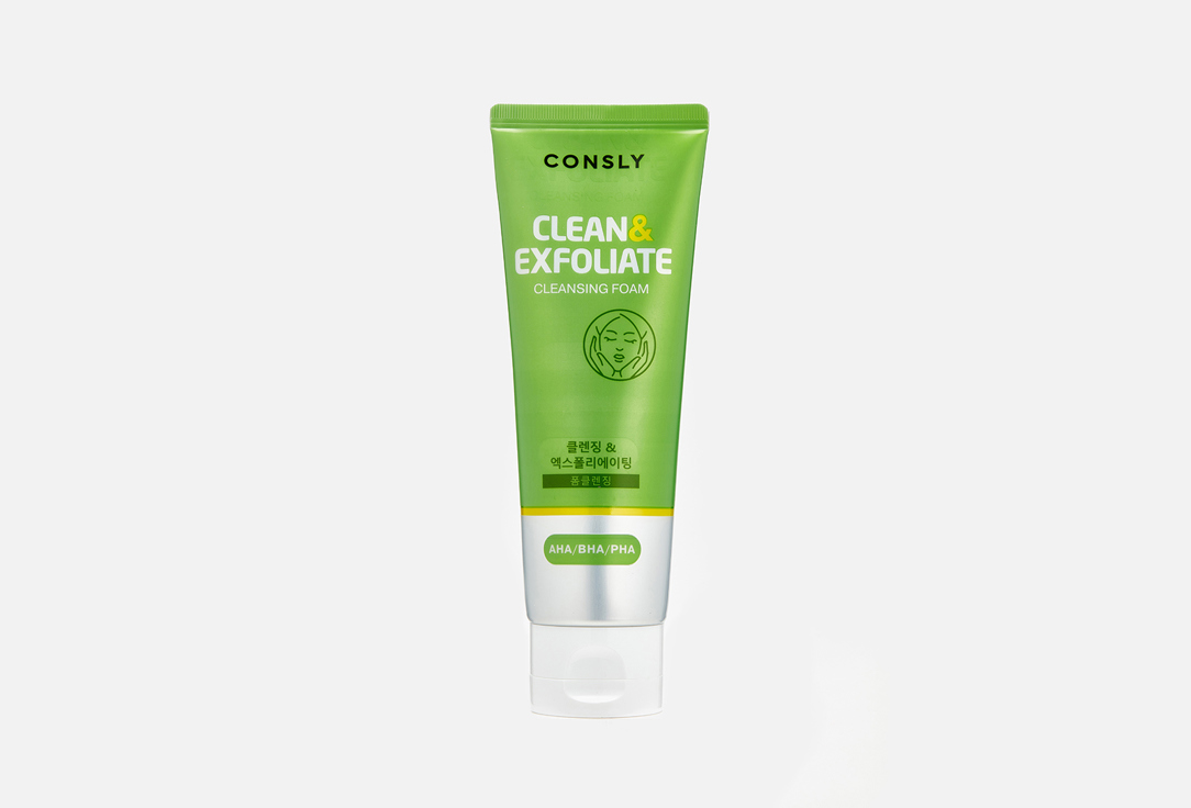 Consly Пенка для умывания отшелушивающая с AHA, BHA, PHA кислотами Clean&Exfoliate 120 мл