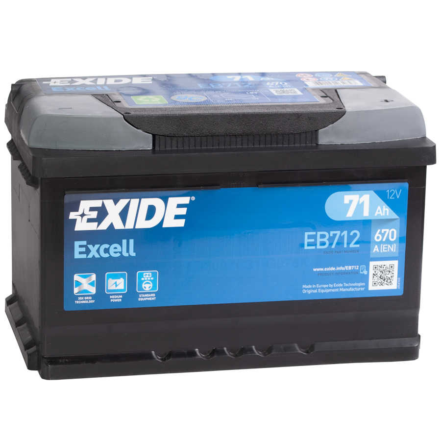 Exide 71 А·ч обратная