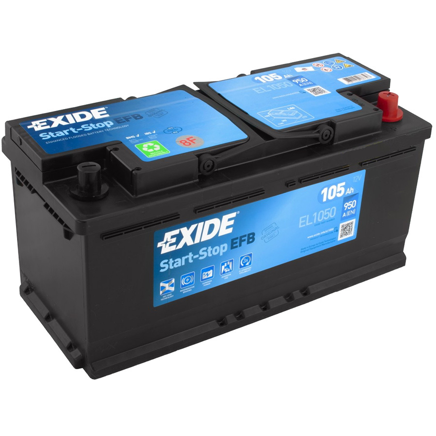 Exide 105 А·ч обратная