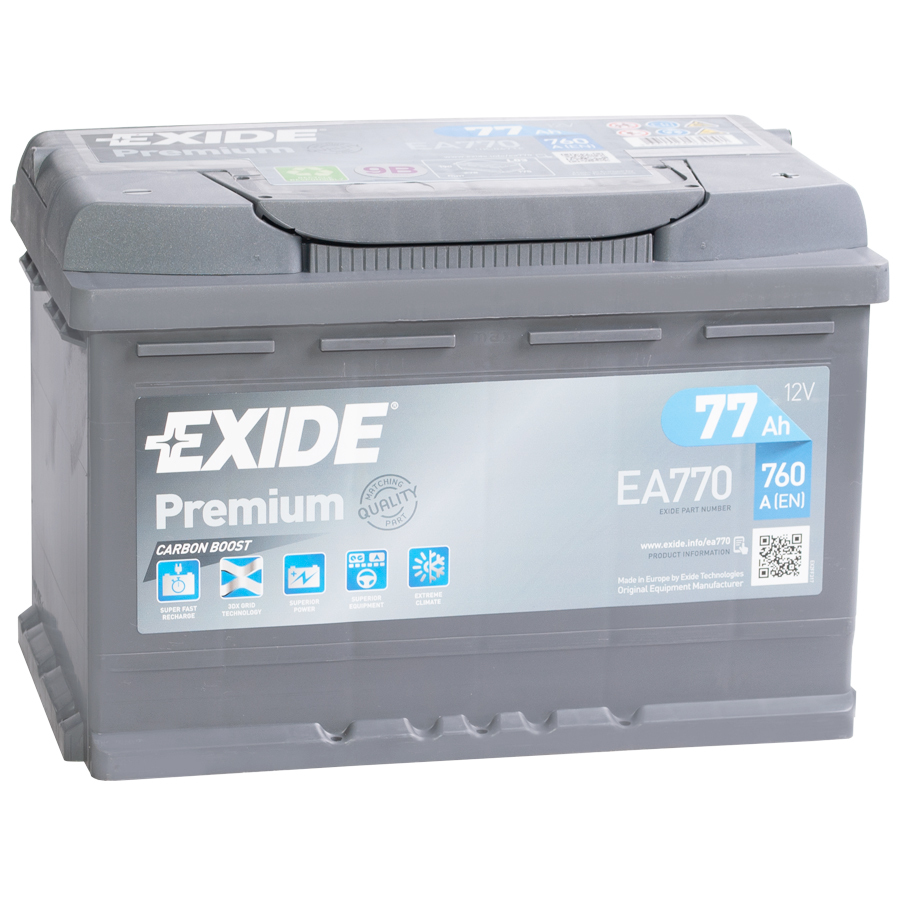 Exide 77 А·ч обратная