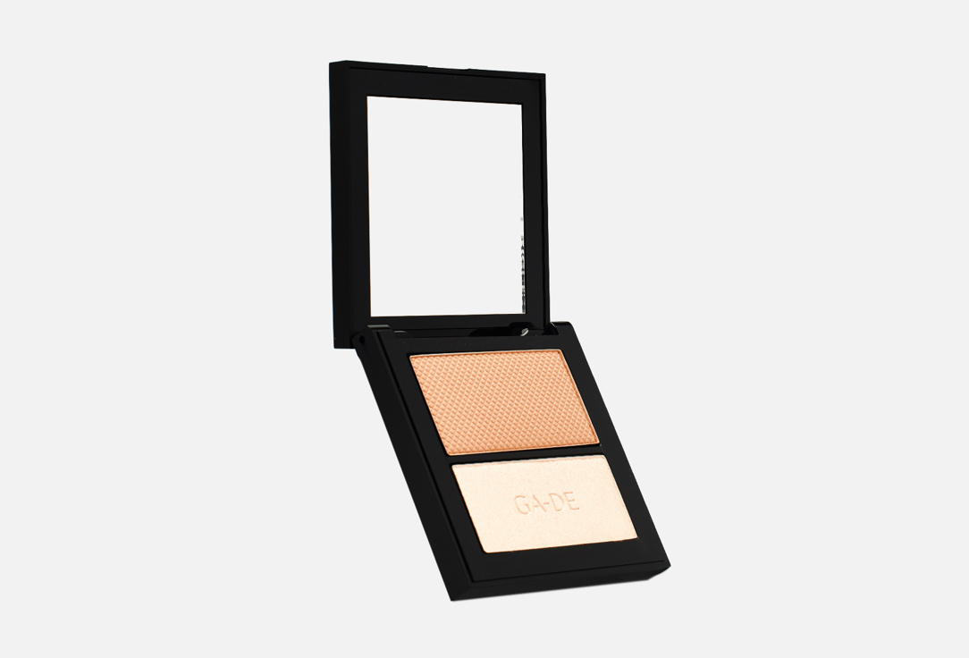 Ga De Румяна и хайлайтер для лица Velveteen blush and shimmer duet 7.4 г